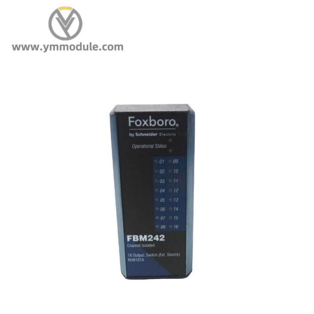 Foxboro FBM242 RH916TA Channel Isolated 16 Output Switch - Industrial Control Module