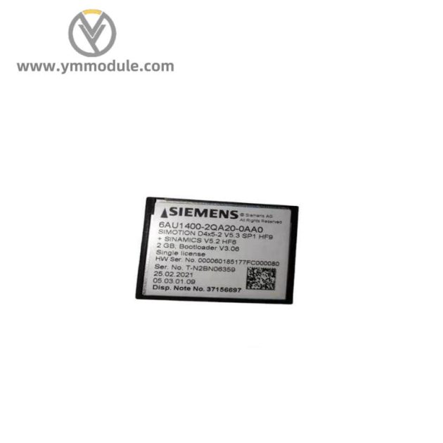 SIEMENS 6AU1400-2QA20-0AA0 Compact Flash Memory Module